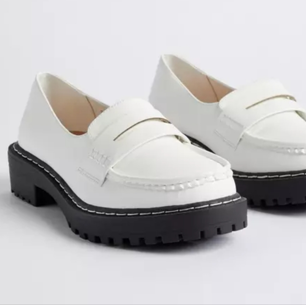 Torrid White Chunky Sole Loafers